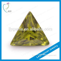 Newest Rough Olive Green Triangle CZ HPHT Diamond Stone